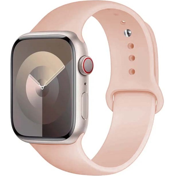 Силиконовый ремешок OCEAN BAND 42/44/45/49мм, №03, жемчужно-розовый, застежка-пряжка