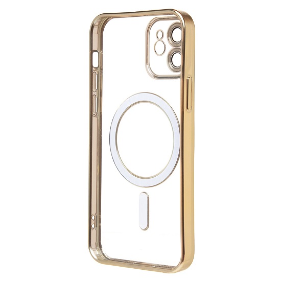 Задняя накладка SM027 SafeMag для iPhone 12 (gold) (232389)