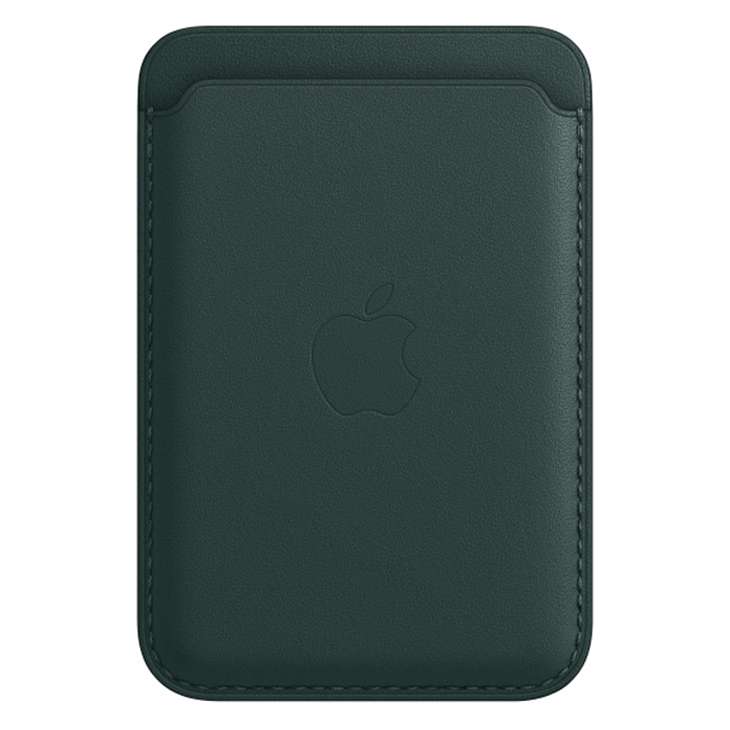 Кошелек для карт MagSafe Leather Wallet для iPhone (№11 Темно-зеленый) (с лого)