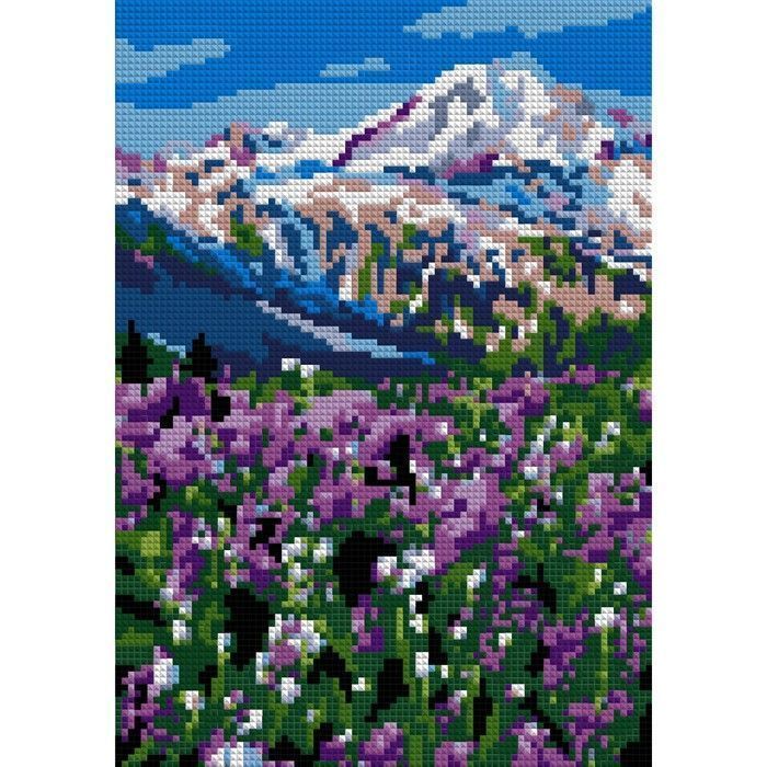 Алмазная мозаика Цветочные луга 21 × 30 см (полное заполнение)