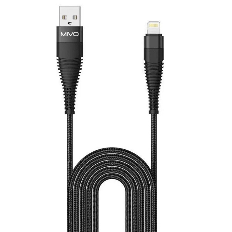 Кабель USB <--> Lightning  3.0м MIVO MX-61L черный