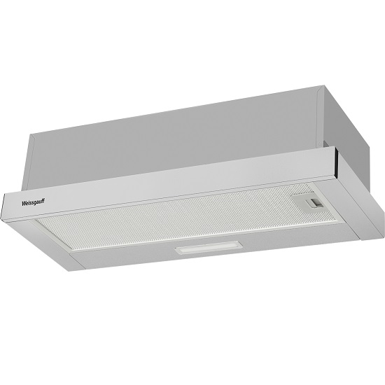Вытяжка Weissgauff TEL 06 1M IX серебристая, 59.5 см, 600 куб. м/ч, 46 дБ