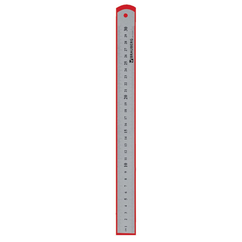 Линейка 30см металлическая BRAUBERG арт.210381