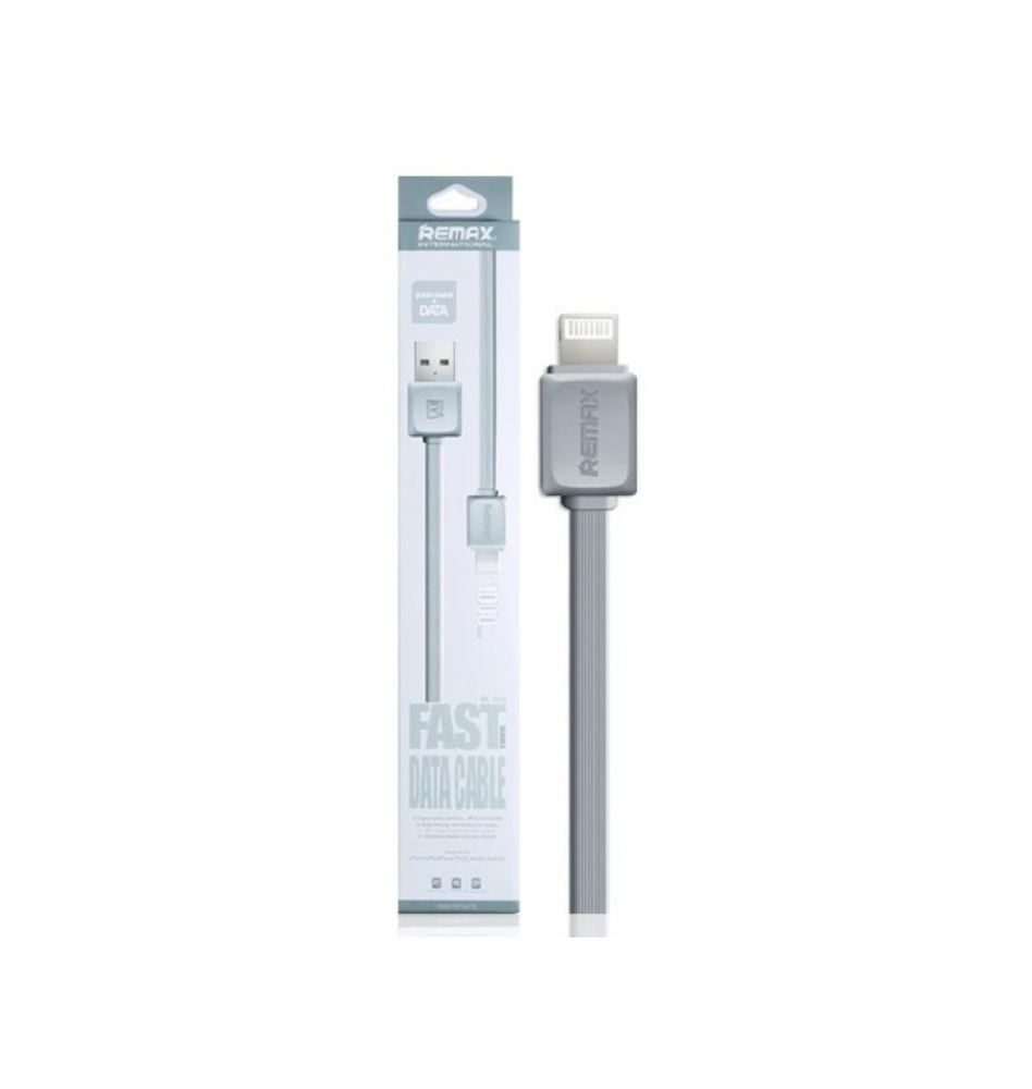 Кабель USB <--> Lightning  1.0м REMAX Fast Series (серый, в коробке)
