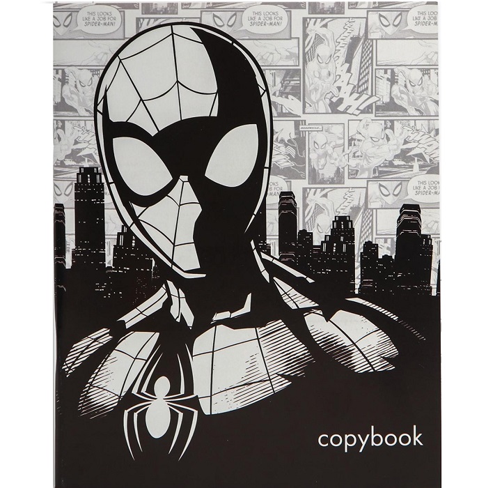 Тетрадь 48 листов в клетку, картонная обложка «Супергерой», «Человек-паук»