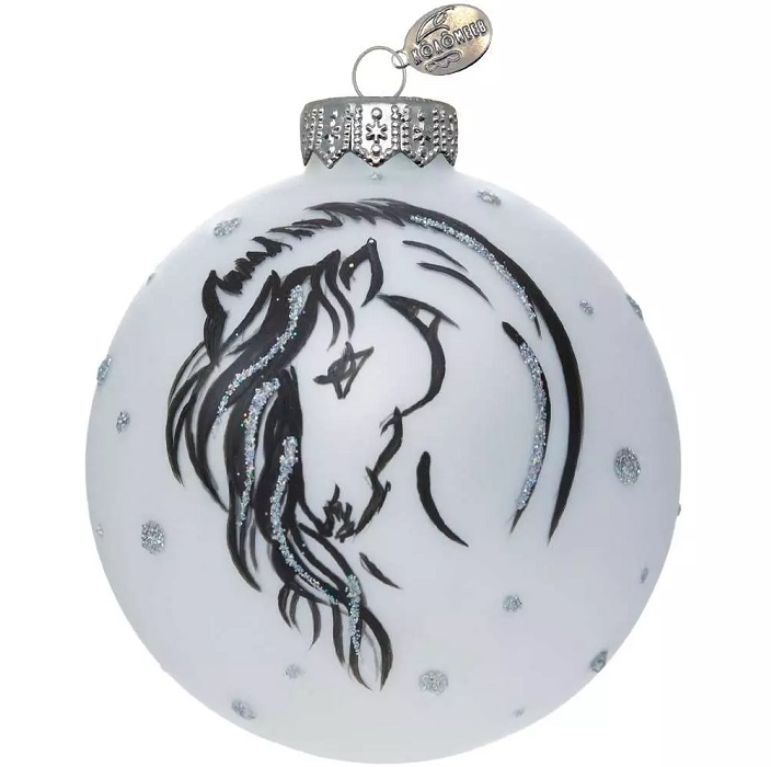 Шар "Лошадь контурная", 65 мм., в подарочной упаковке, КУ-65-254039