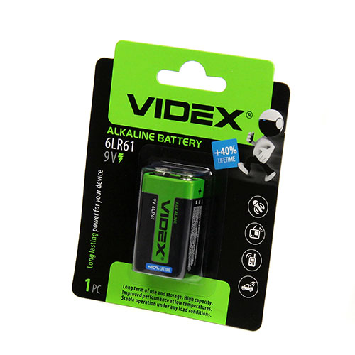 Элемент питания VIDEX  6LR61 крона BL-1
