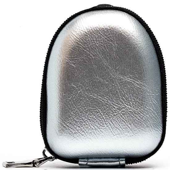 Чехол универсальный для наушников - Экокожа (silver)