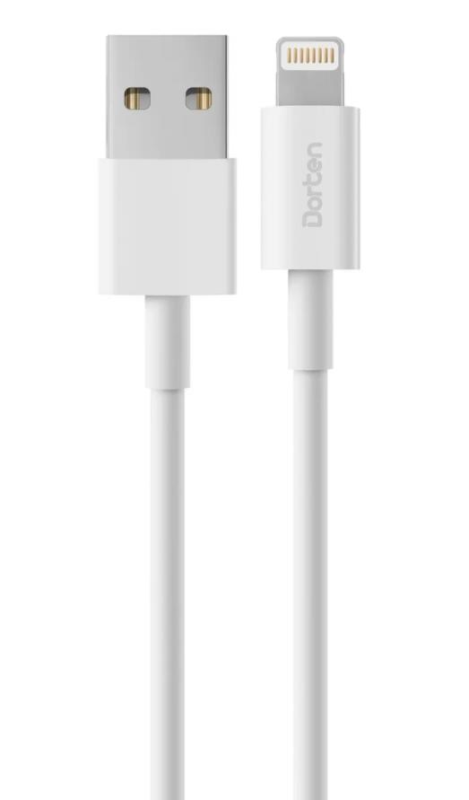 Кабель USB <--> Lightning  0.3м DORTEN Classic Series белый (DN3123003)