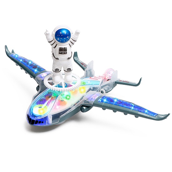 Самолет «Шестерёнки», свет и звук, работает от батареек 9577576