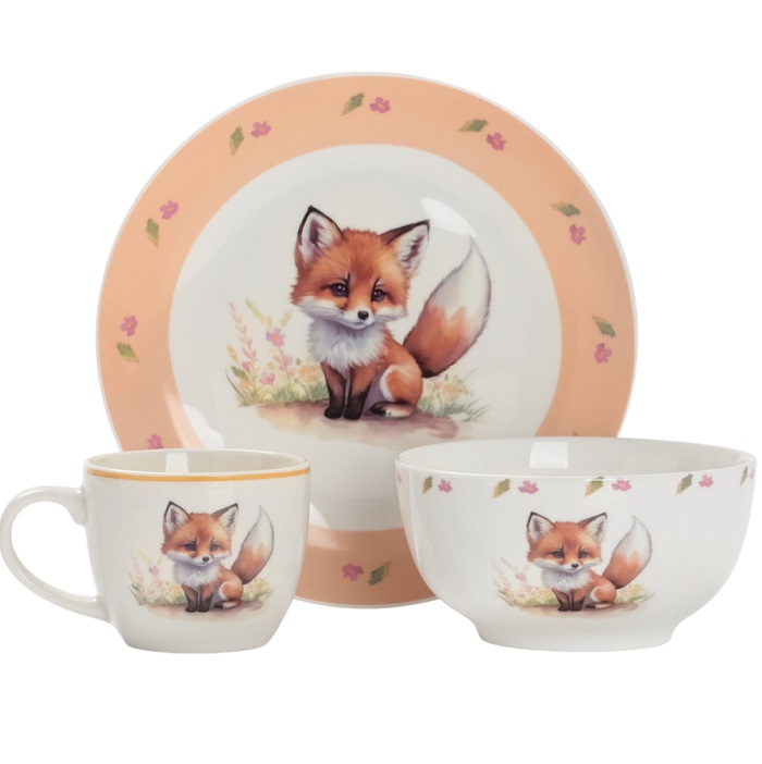 Набор детской посуды Доляна «Лисенок» оранжевый 10716044