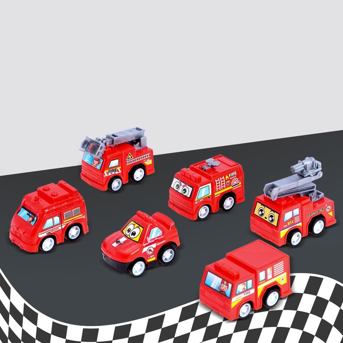 Набор инерционных машин «Пожарные» в сумке, 6 штук 5555325