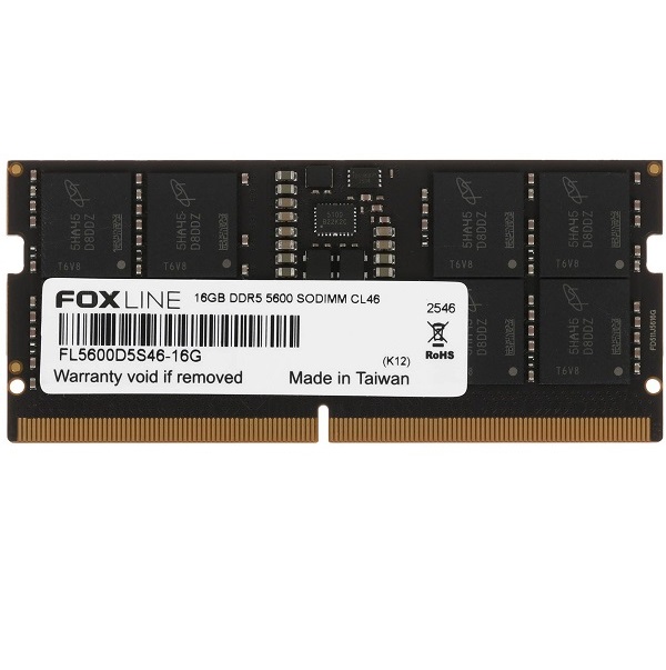 Оперативная память DDR5 16GB (1x16 GB) Foxline, 5600 MHz, CL46, DIMM