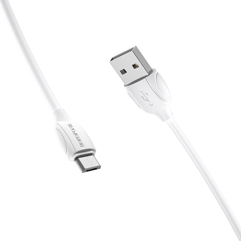 Кабель USB <--> microUSB 1.0м BOROFONE BX19 Benefit белый