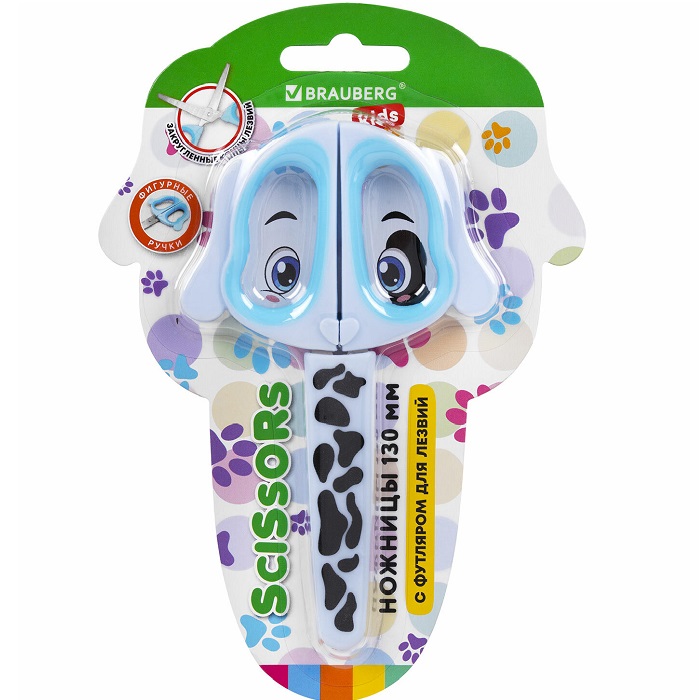 Ножницы BRAUBERG KIDS 130 мм "Далматин" 238352