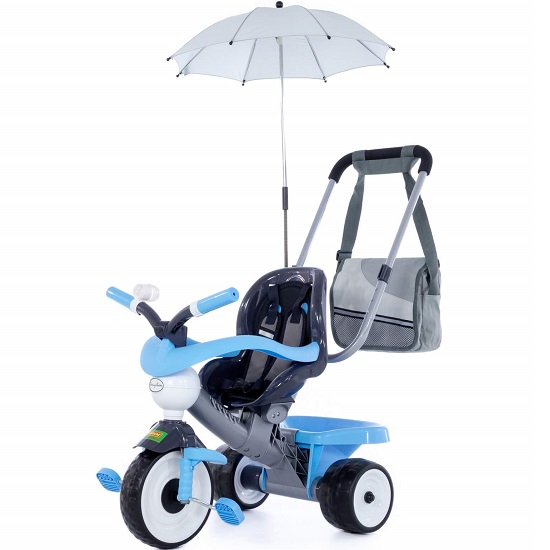 Велосипед 3-х колёсный "Амиго №2" с ограждением, клаксоном, ручкой, ремешком, мягким сиденьем, сумкой и зонтиком