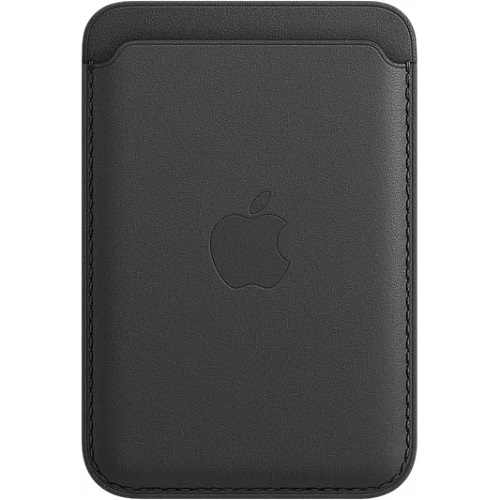 Кошелек для карт MagSafe Leather Wallet для Apple iPhone с анимацией, №01 Черный