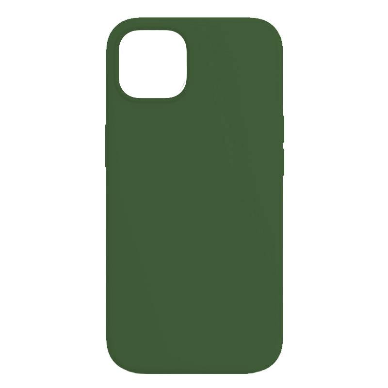 Силиконовый чехол STR для iPhone 13 тонкий (темно-зеленый)