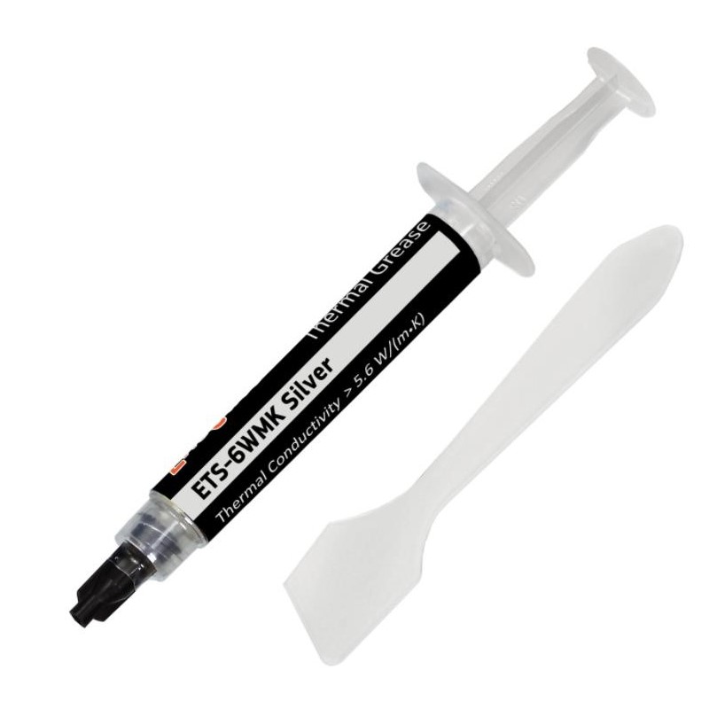 Термопаста ExeGate ETS-6WMK Silver, шприц с лопаткой, 4г