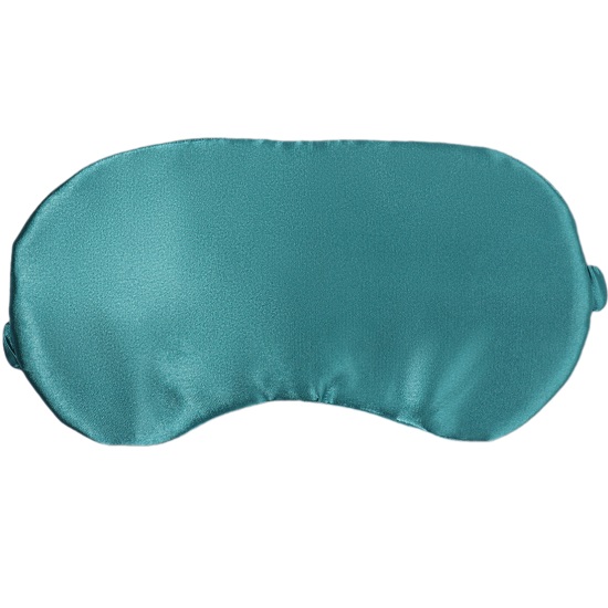 Маска для сна «ШЁЛК», 19 × 10 см, резинка одинарная, цвет изумрудный