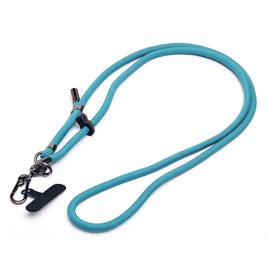 Шнурок текстильный на шею регулируемый (dark blue) (231959)