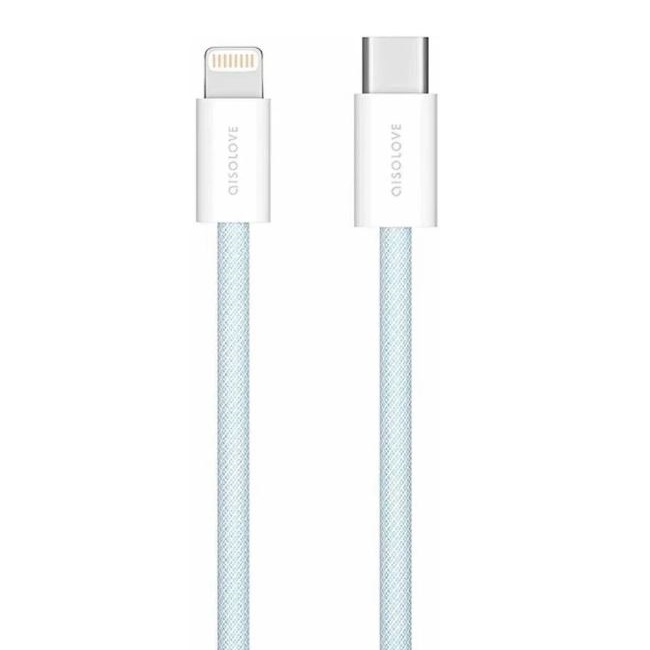 Кабель Lightning <--> Type-C  1.0м Xiaomi (Mi) SOLOVE 20W PD 3А (DW6 Blue), синий