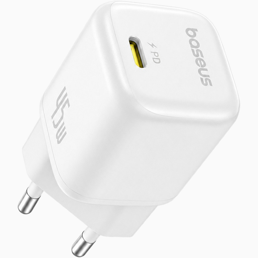 Сетевое ЗУ 1Type-C BASEUS P10176800213-00, белый, 45W
