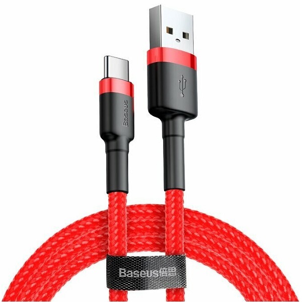 Кабель USB <--> Type-C  1.0м BASEUS Cafule CATKLF-B09, красный
