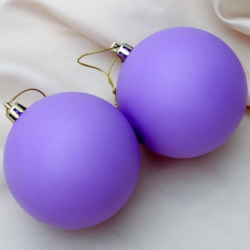 Набор шаров пластик d-8 см, 2 шт "Матовый" фиолетовый 4298878