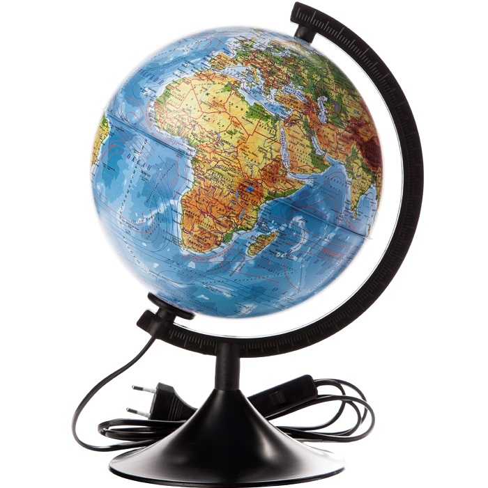 Глoбус физико-политический "Классик", диаметр 210 мм, с подсветкой 1072905