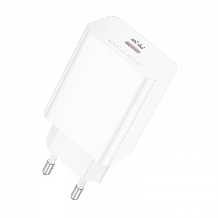 Сетевое ЗУ 1Type-C 3A BOROFONE BA21A pro White