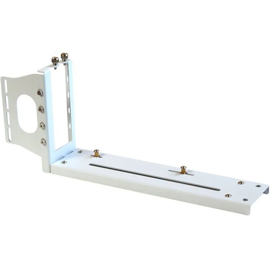 Кронштейн для видеокарты на 2 слота без райзера PCIe для вертикальной установки видеокарты,,белый