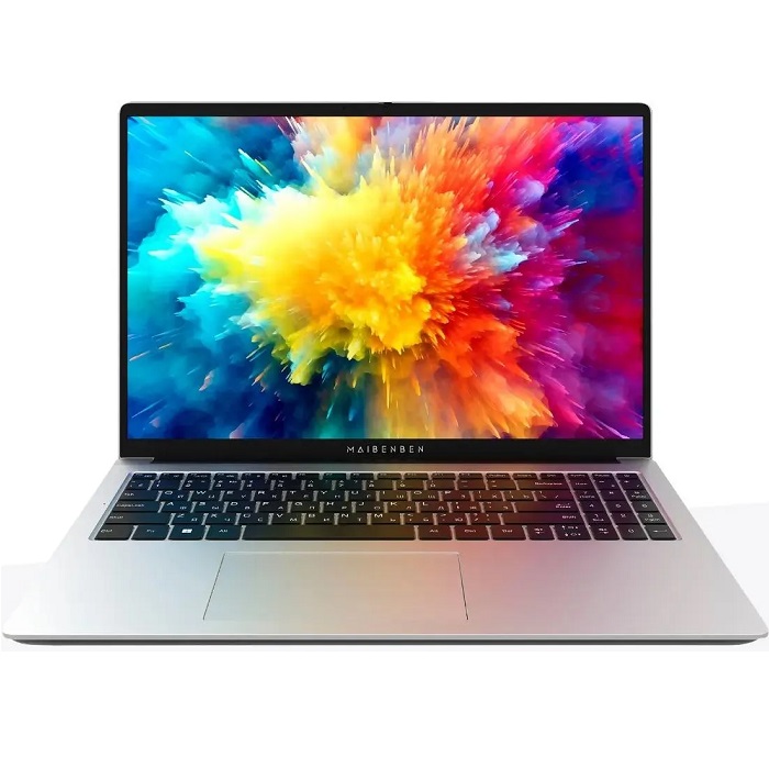 Ноутбук 16" Maibenben M653 (AMD Ryzen 3-5400U/ 8Gb/ SSD 512Gb/ Win), серебристый