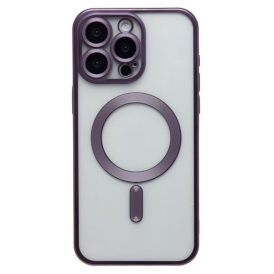 Задняя накладка SM027 SafeMag для iPhone 15 Pro Max (dark violet)