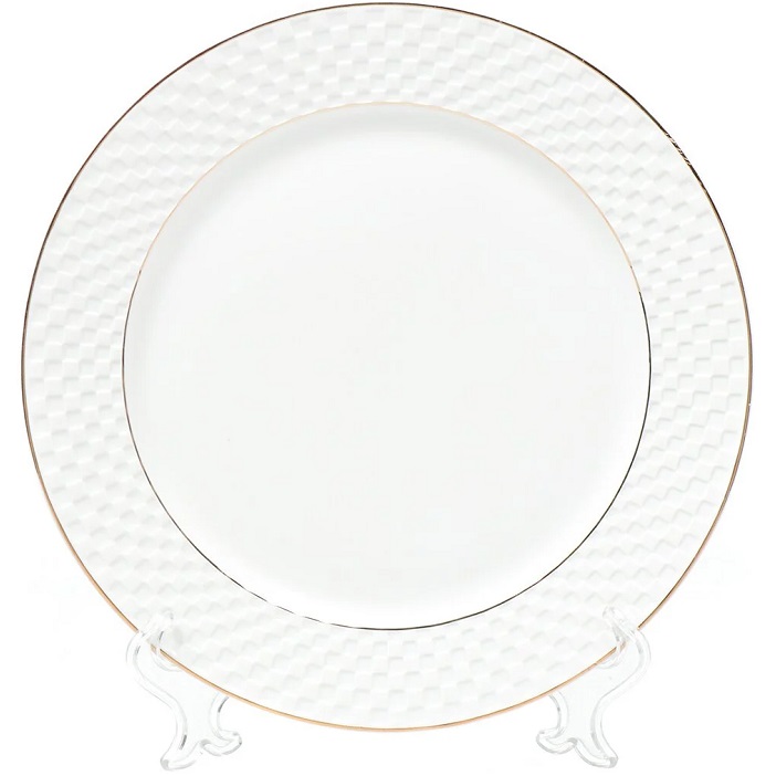 Тарелка обеденная Daniks Кембридж, керамика, 24 см, круглая (304394)