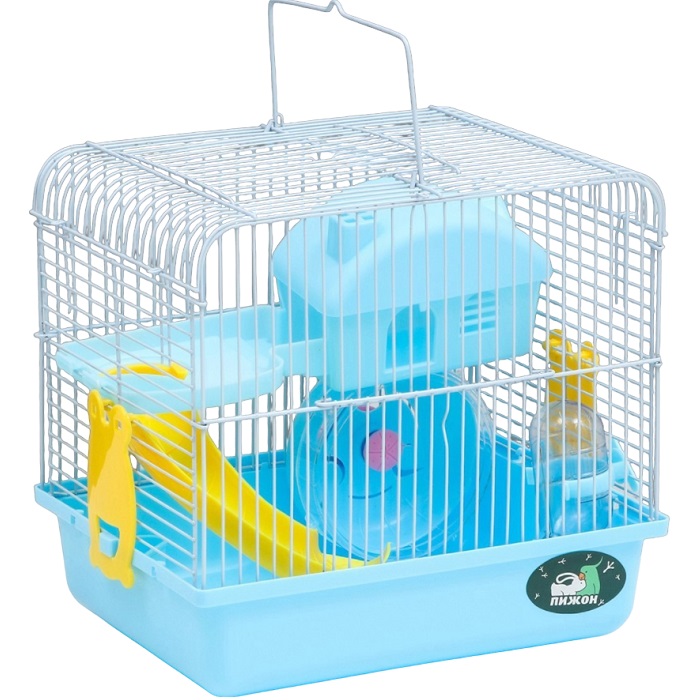 Клетка для грызунов "Пижон", укомплектованная, 27 х 21 х 26 см, голубая