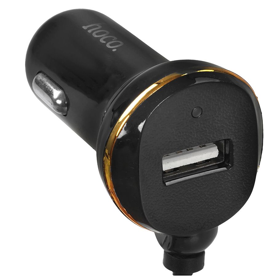 Авто ЗУ 1USB 3.4A HOCO Z14 Black Lightning