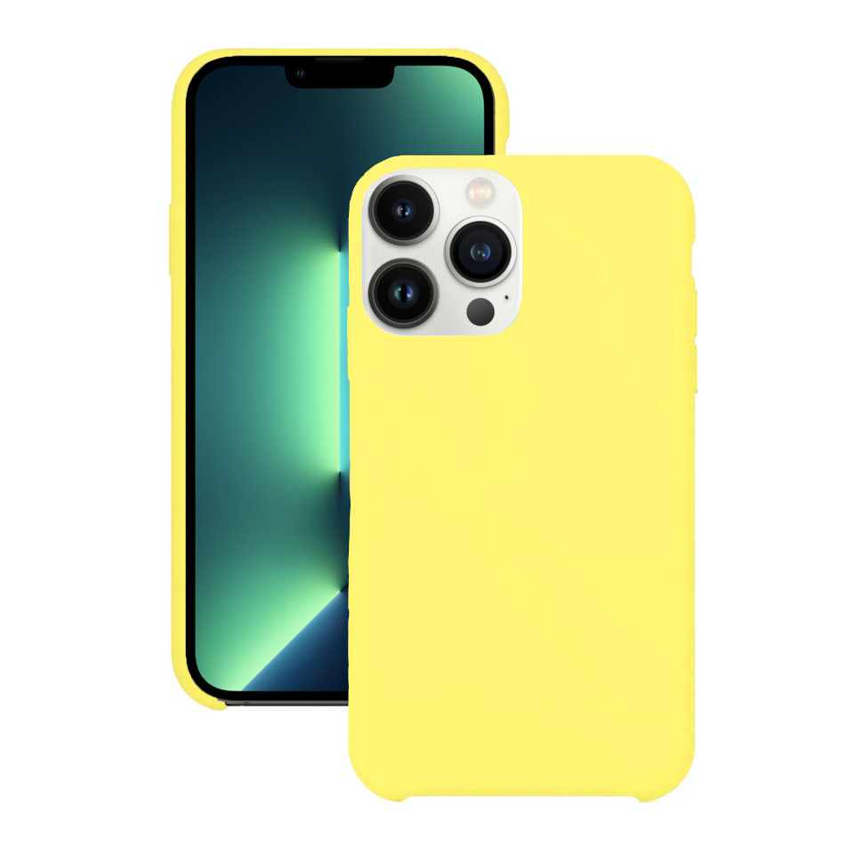 Силиконовый чехол SILICONE CASE для iPhone 13 Pro желтый (04)