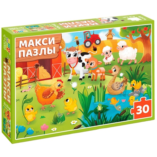 Макси-пазлы «Наша ферма», 30 деталей