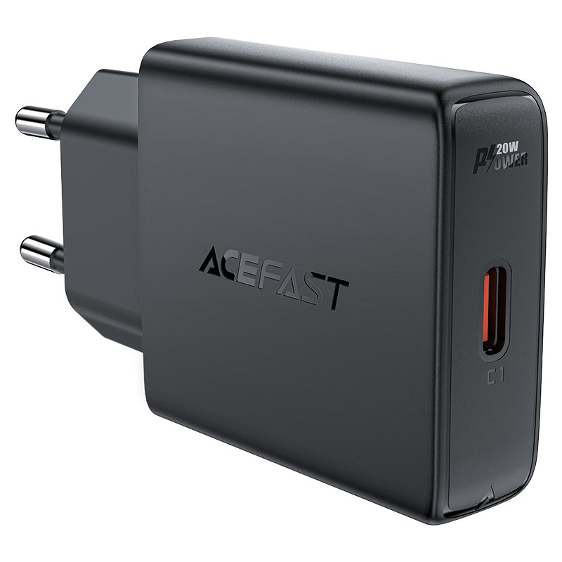 Сетевое ЗУ 1Type-C ACEFAST A65, Ultra thin,черный, 20Вт (6974316282686)