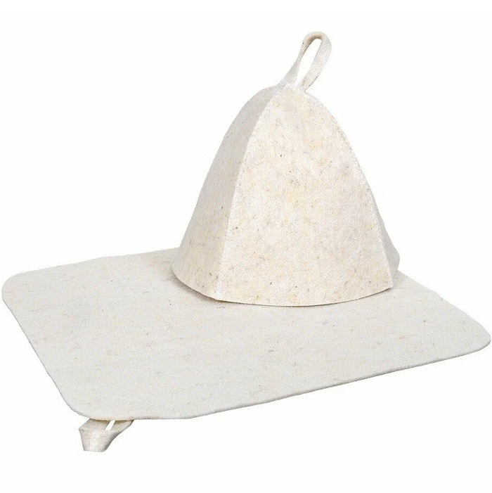 Набор из 2-х предметов (Шапка, коврик) HOT POT, войлок 42006