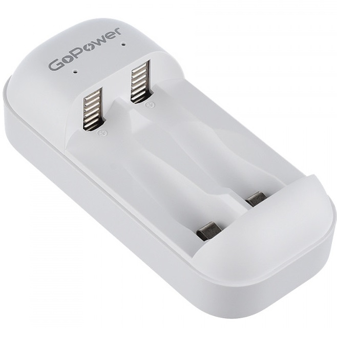 Зарядное устройство GoPower BasicPlus Tech+ Ni-MH/Ni-Cd 2 слота с таймером (1/200)