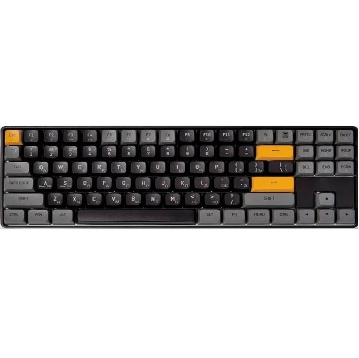 Клавиатура БП VOROTEX MK87R Yellow Switch, коричневый сахар