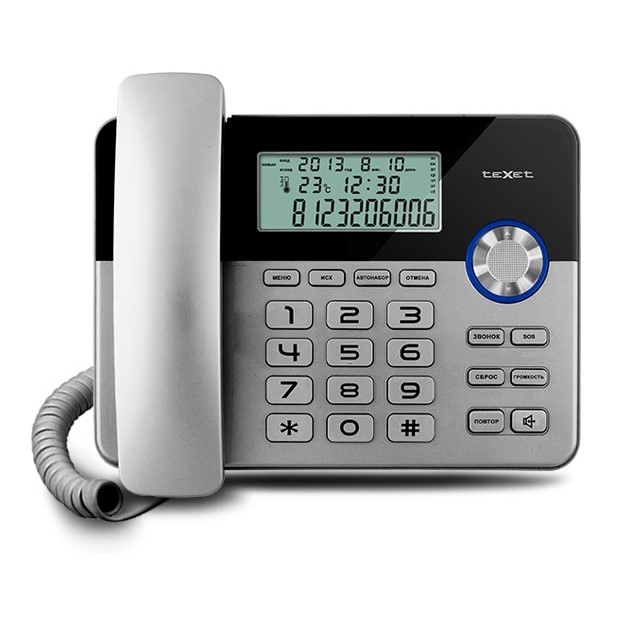 Телефон TEXET ТХ-259 черный-серебристый