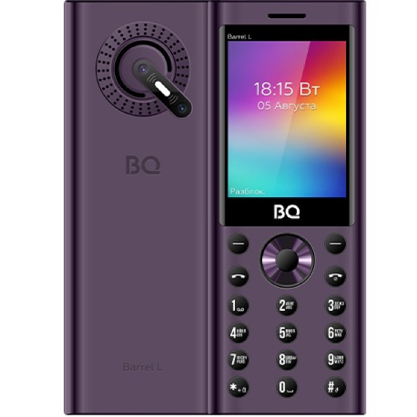 Телефон BQ 2458 Barrel L фиолетовый/черный