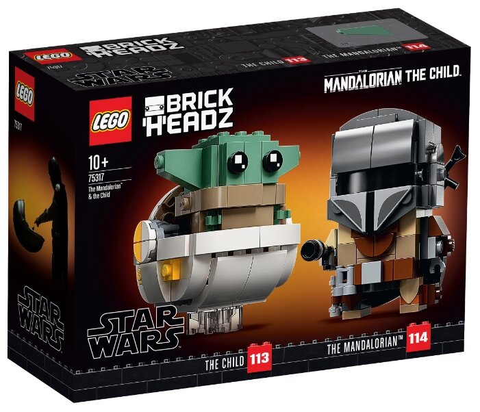 Конструктор LEGO BrickHeadz 75317 Мандалорец и малыш УЦЕНКА