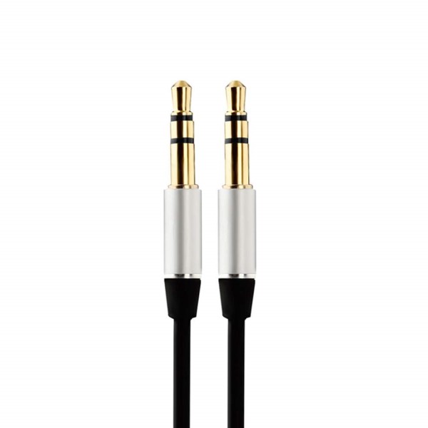 Кабель Jack 3.5 <--> Jack 3.5  2.0м EARLDOM ET-AUX12 пружинка, чёрный