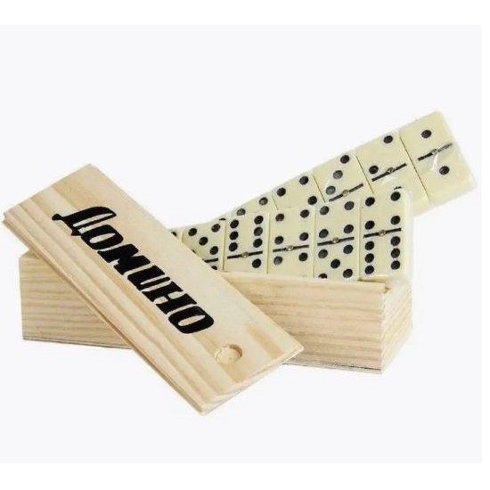 Домино деревянное (деревянная коробка)