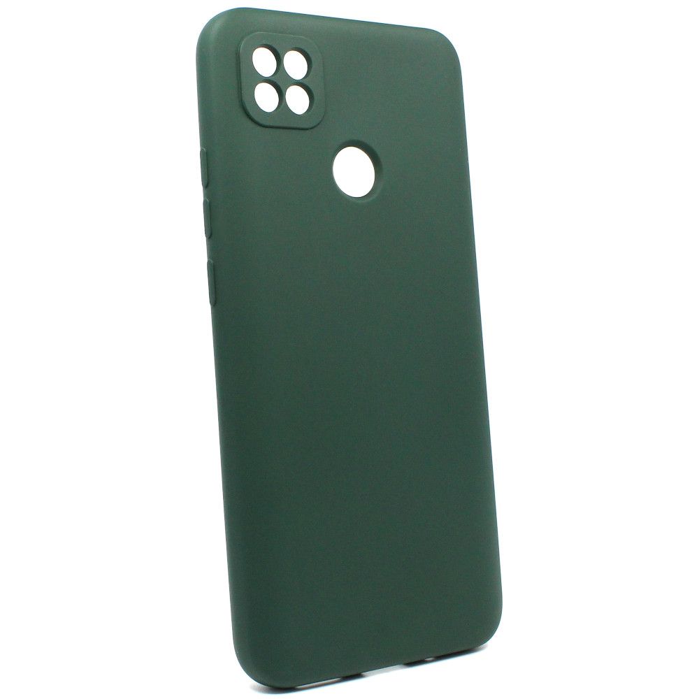 Задняя накладка SILICONE CASE Soft Matte для Xiaomi Redmi 9C темно-зелёный
