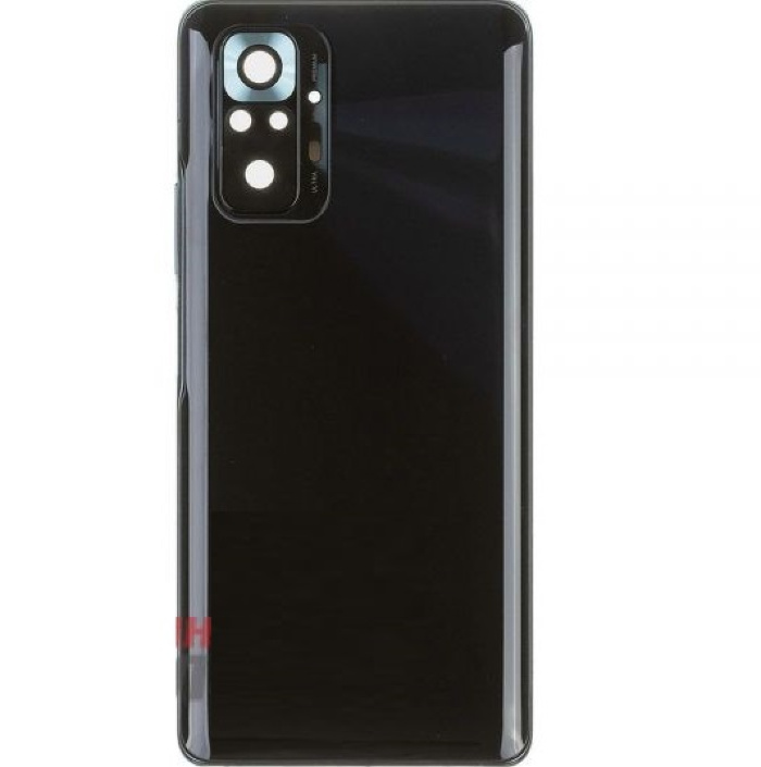 Задняя крышка для Xiaomi Redmi Note 10 Pro 4G со стеклом камеры (черный)
